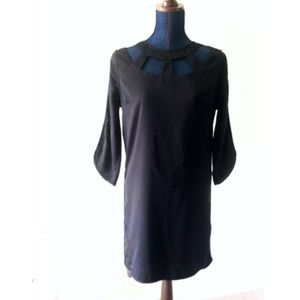 LBD with cut outs and Faux Leather Details